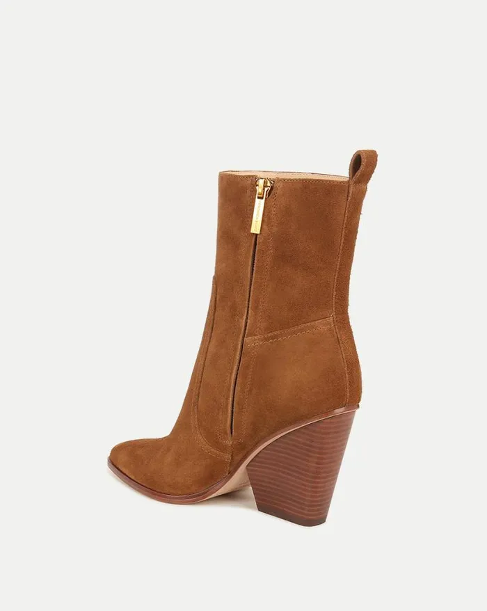 Boots and Booties Shop Veronica Beard Logan Suede Bootie Hazelwood