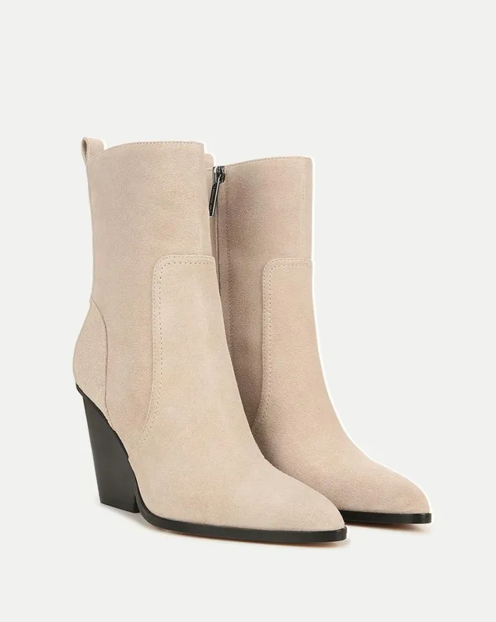 Boots and Booties Shop Veronica Beard Logan Suede Bootie Hazelwood