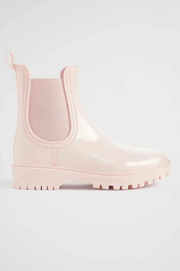 Boots Girl Seed Heritage Gusset Shiny Gumboot Dusty Rose