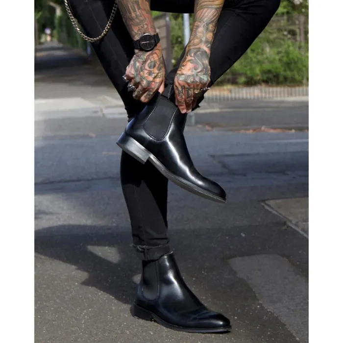 Boots Men Windsor Smith STOCKMAN BLACK LEATHER BOOTS Boots Men Windsor Smith STOCKMAN BLACK LEATHER BOOTS