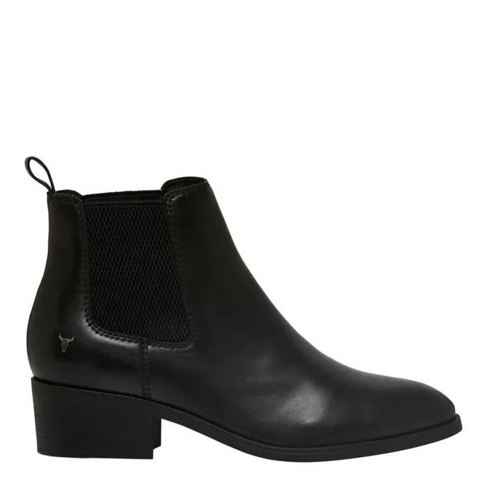 Boots Women Windsor Smith RAVEE BLACK LEATHER BOOTS