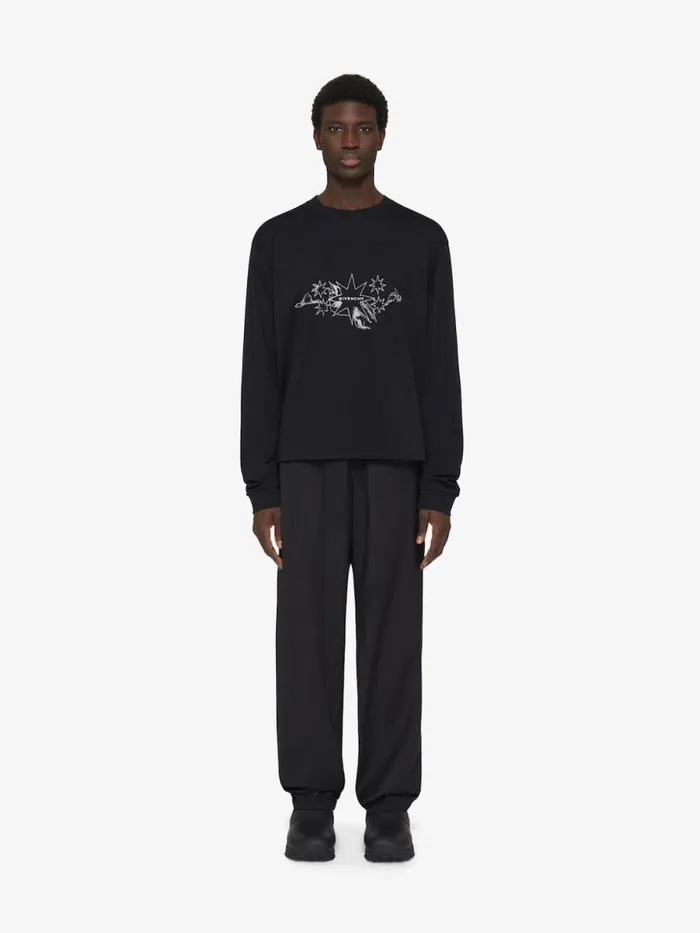 Boxy Fit TShirt In Cotton Tarot Black Men Givenchy TShirts