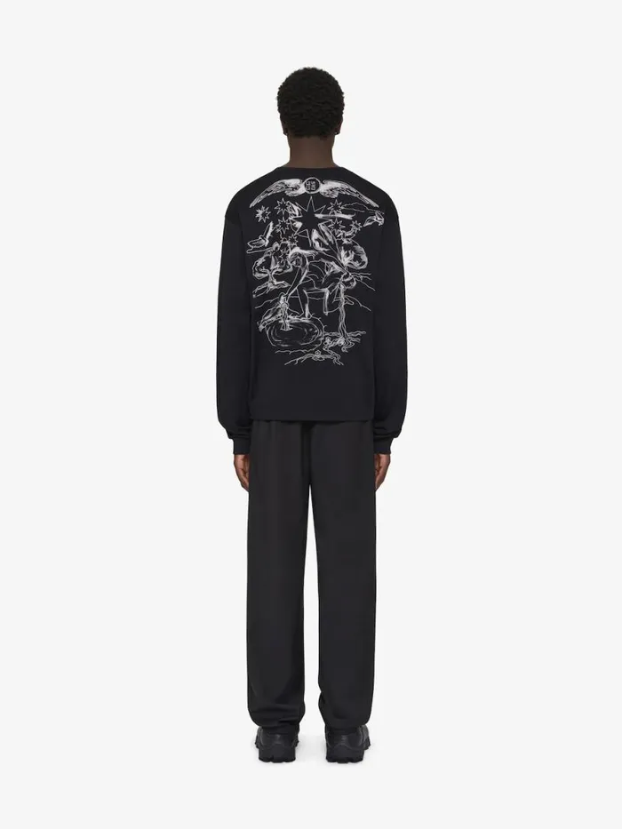 Boxy Fit TShirt In Cotton Tarot Black Men Givenchy TShirts