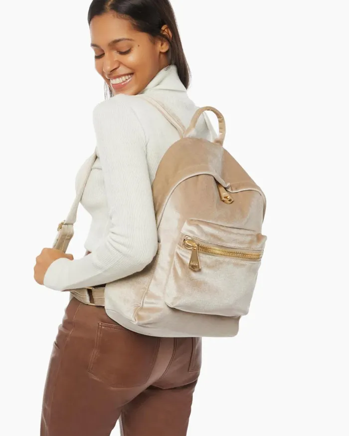 Boyfriend Backpack Oat Velvet Women Aimee Kestenberg Backpacks