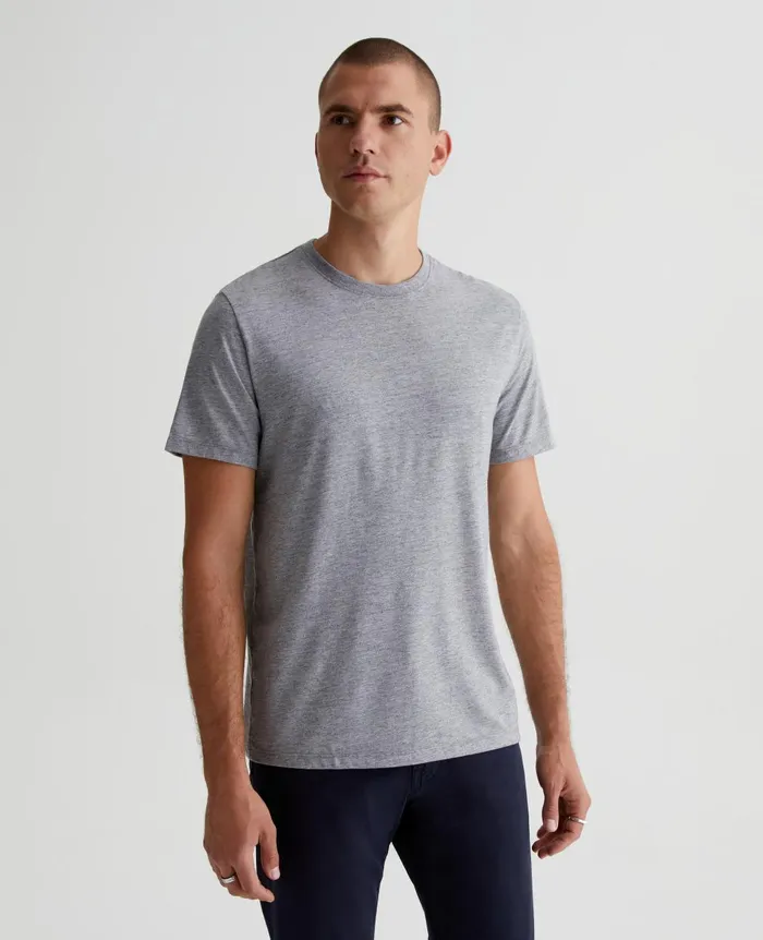 Bryce Crew Heather Grey Men AG Jeans Tees