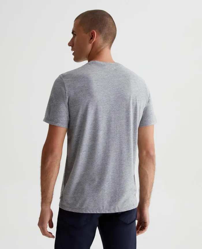 Bryce Crew Heather Grey Men AG Jeans Tees Bryce Crew Heather Grey Men AG Jeans Tees