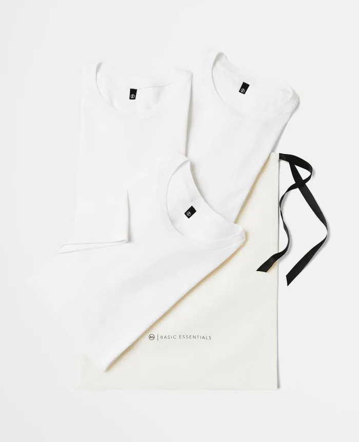 Bryce Crew Pack Essential True White Men AG Jeans Tees