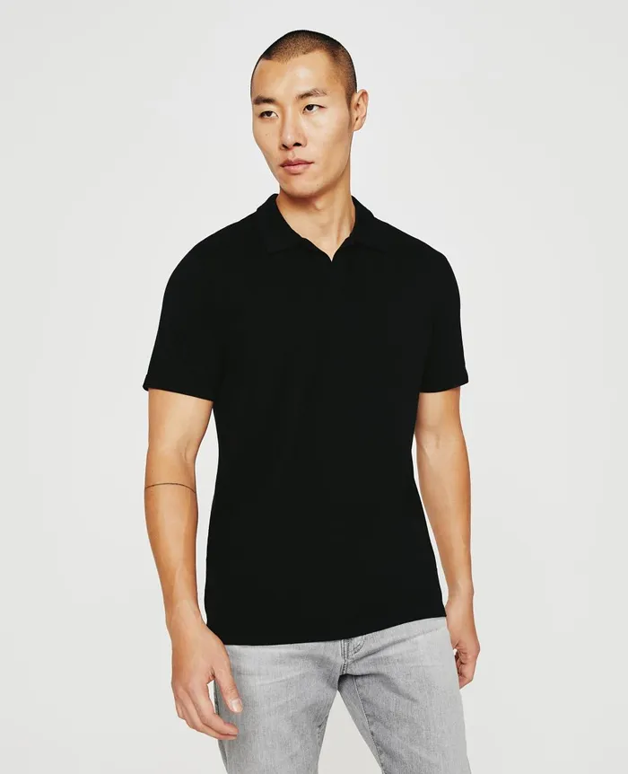Bryce Johnny Collar True Black Men AG Jeans Polos