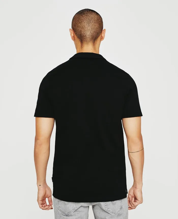 Bryce Johnny Collar True Black Men AG Jeans Polos Bryce Johnny Collar True Black Men AG Jeans Polos