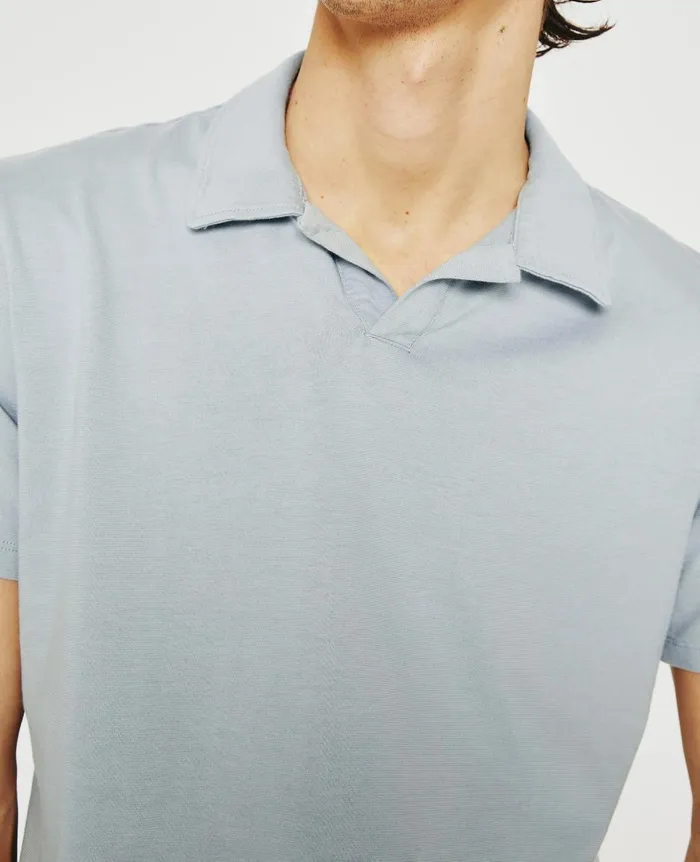 Bryce Johnny Collar White Sands Men AG Jeans Polos Bryce Johnny Collar White Sands Men AG Jeans Polos
