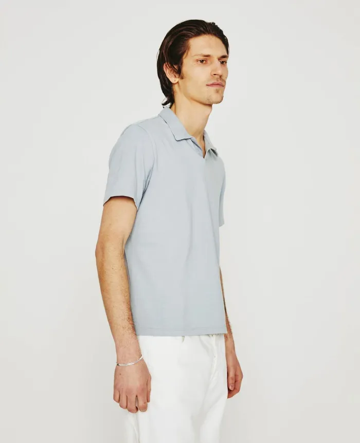 Bryce Johnny Collar White Sands Men AG Jeans Polos Bryce Johnny Collar White Sands Men AG Jeans Polos