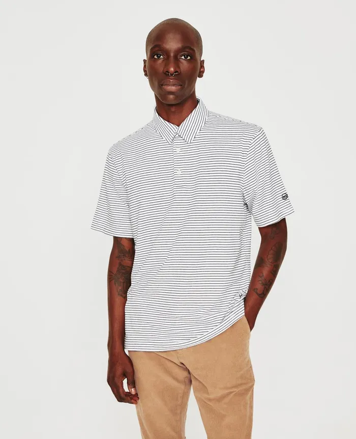 Bryce Polo True Whitetrue Black Men AG Jeans Polos