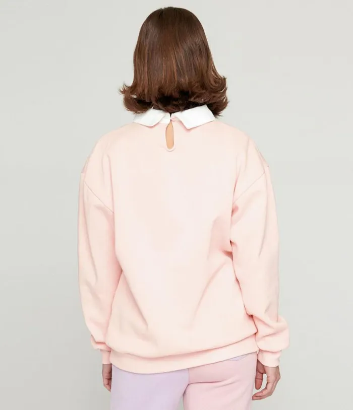Cakeworthy Pink Minnie Mouse Comic Collared Sweatshirt Clothing Unique Vintage Graphic Tees