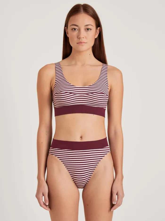 CALIDA Bottoms Women Brief High Waist English Red Print