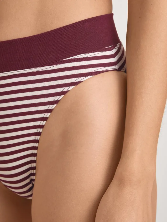 CALIDA Bottoms Women Brief High Waist English Red Print