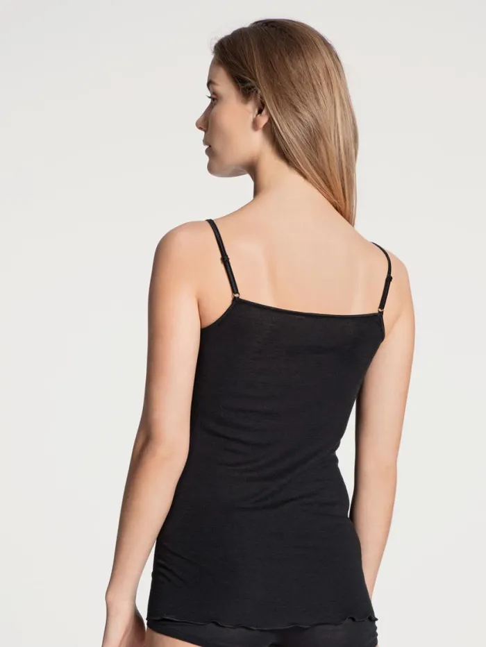 CALIDA Functional Underwear Women Spaghetti Top Ws Schwarz
