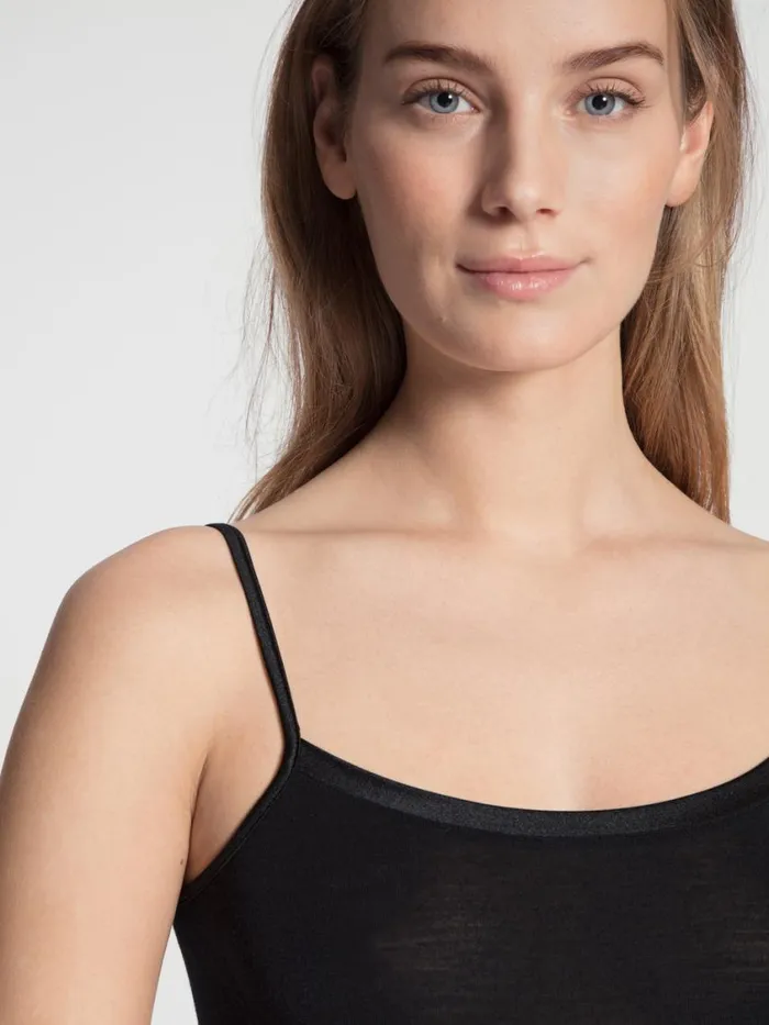 CALIDA Functional Underwear Women Spaghetti Top Ws Schwarz