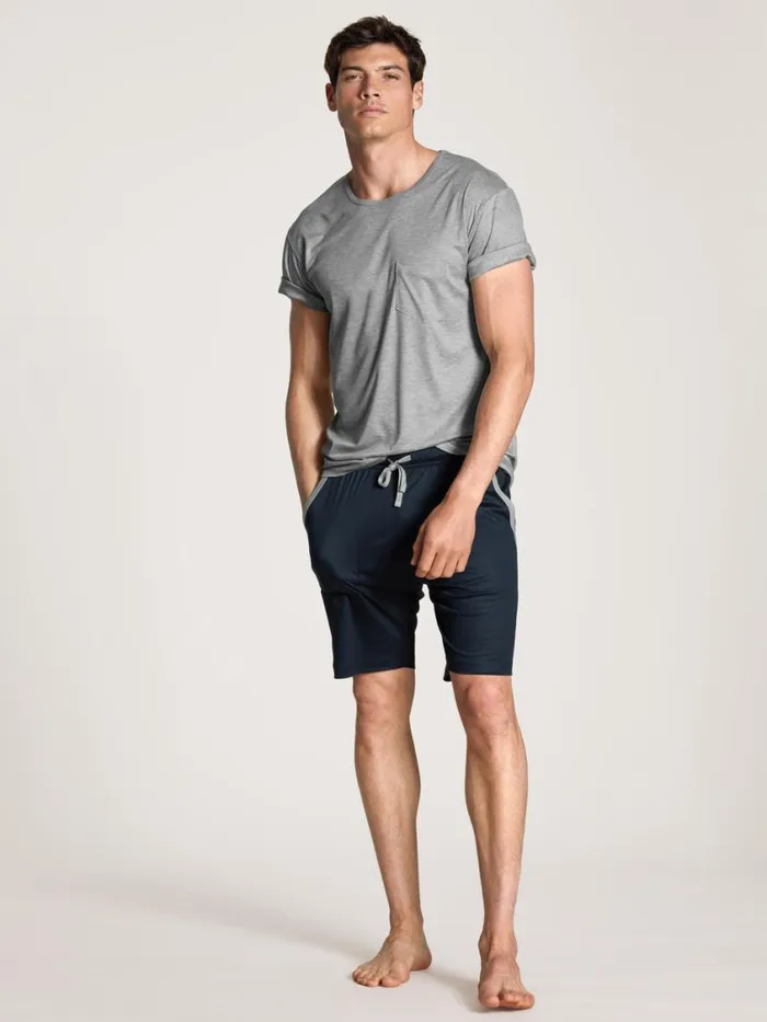 CALIDA Pyjama Pants Men Bermudas Cradle To Cradle Certified Saphir Blue