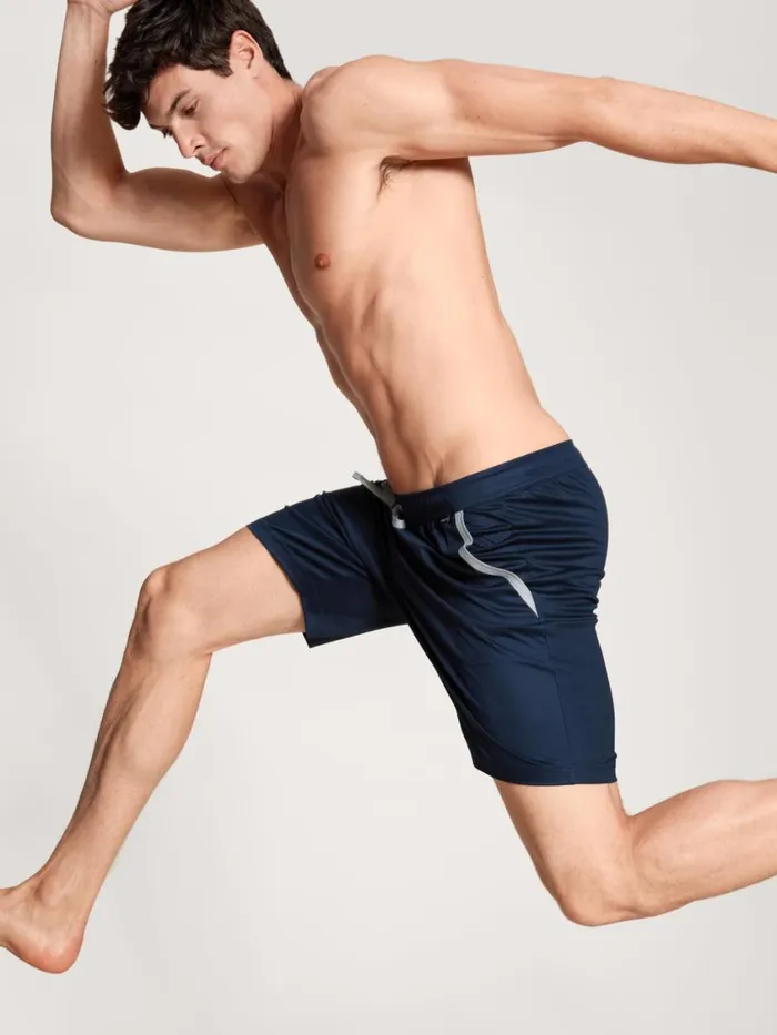 CALIDA Pyjama Pants Men Bermudas Cradle To Cradle Certified Saphir Blue
