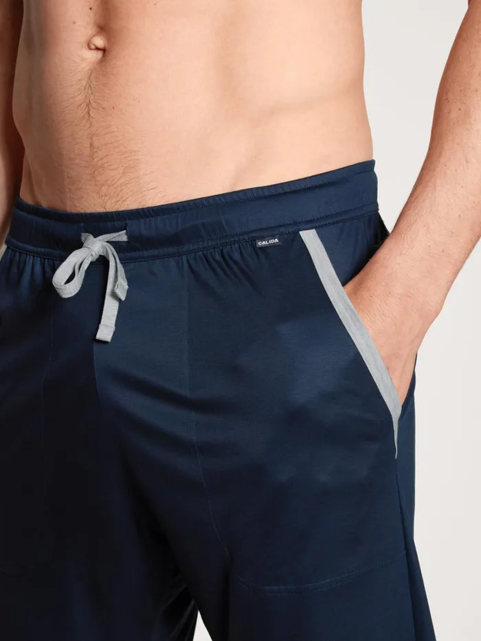 CALIDA Pyjama Pants Men Bermudas Cradle To Cradle Certified Saphir Blue