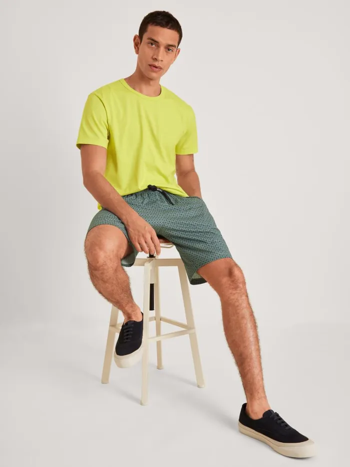 CALIDA Pyjama Tops Men Shirt Short Sleeve Lemonade Green