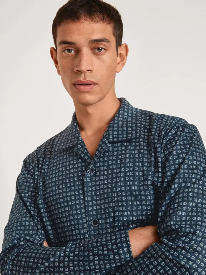 CALIDA Pyjamas Men Pyjama Buttoned Dark Sapphire