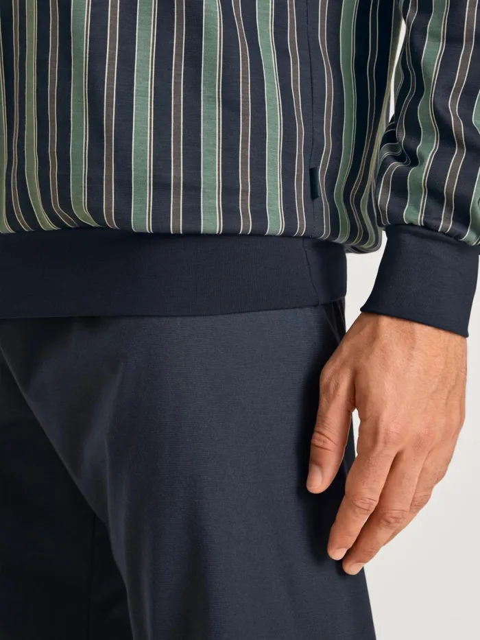 CALIDA Pyjamas Men Pyjama With Cuff Blue Night