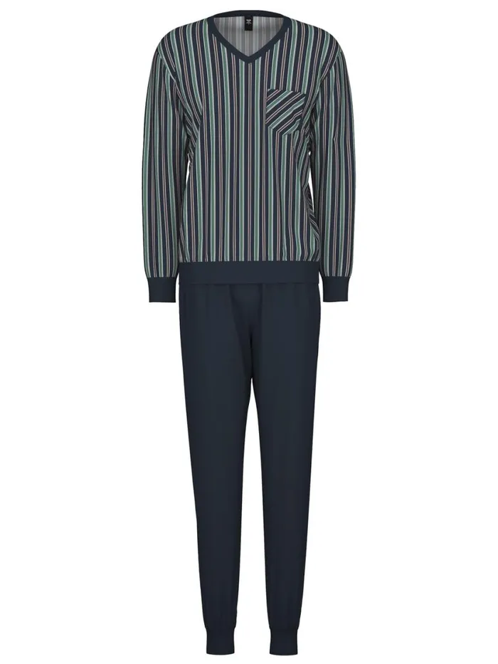 CALIDA Pyjamas Men Pyjama With Cuff Blue Night