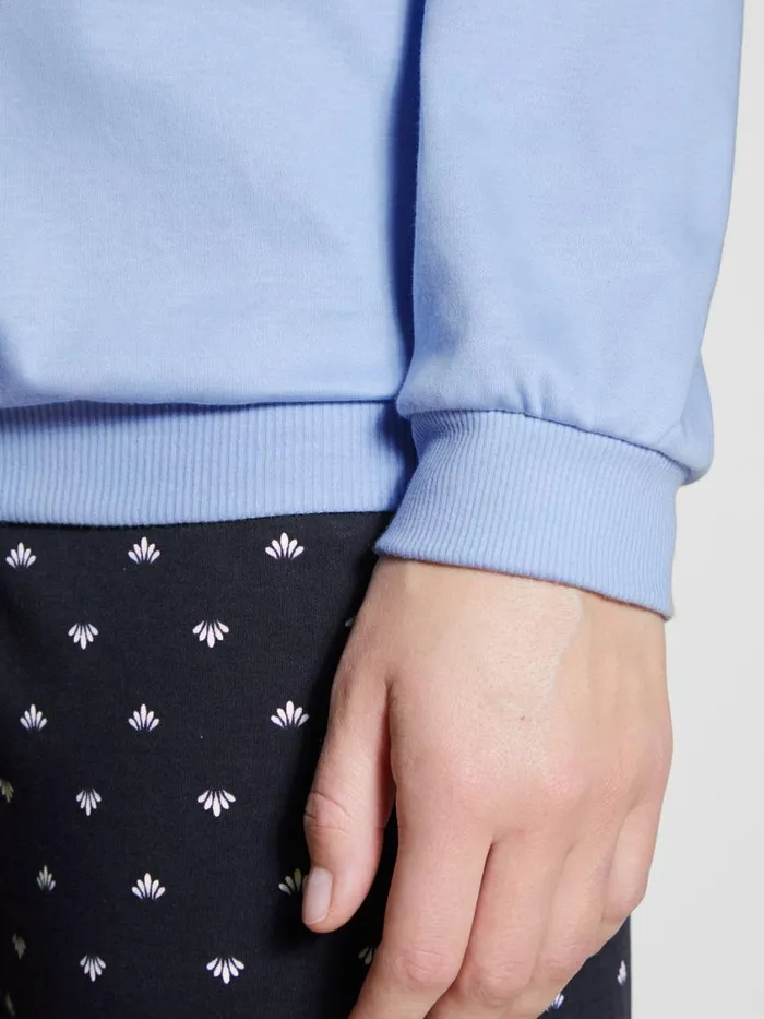 CALIDA Pyjamas Women Pyjama With Cuff Dark Lapis Blue