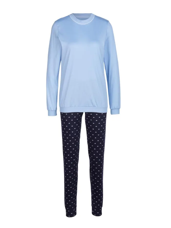CALIDA Pyjamas Women Pyjama With Cuff Dark Lapis Blue