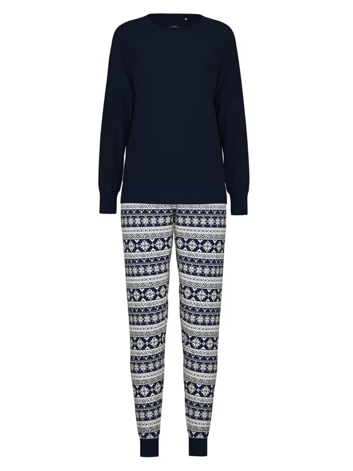 CALIDA Pyjamas Women Pyjama With Cuff Dark Lapis Blue