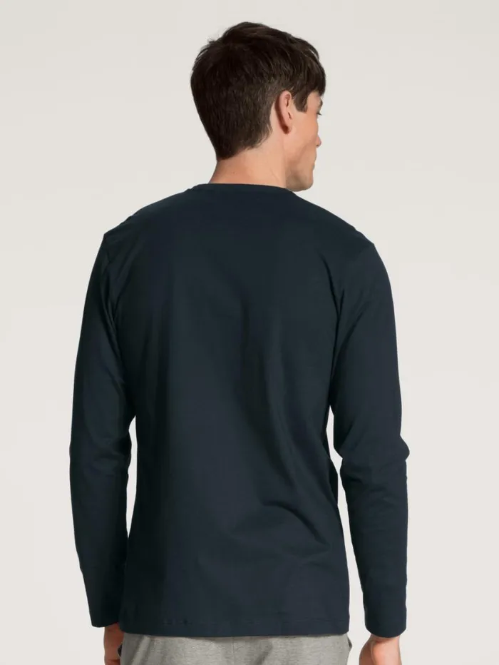 CALIDA Shirts Men Shirt Long Sleeve Dark Sapphire