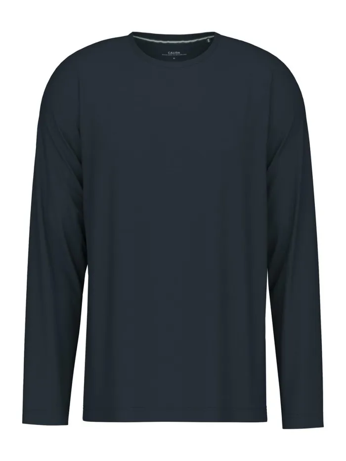 CALIDA Shirts Men Shirt Long Sleeve Dark Sapphire
