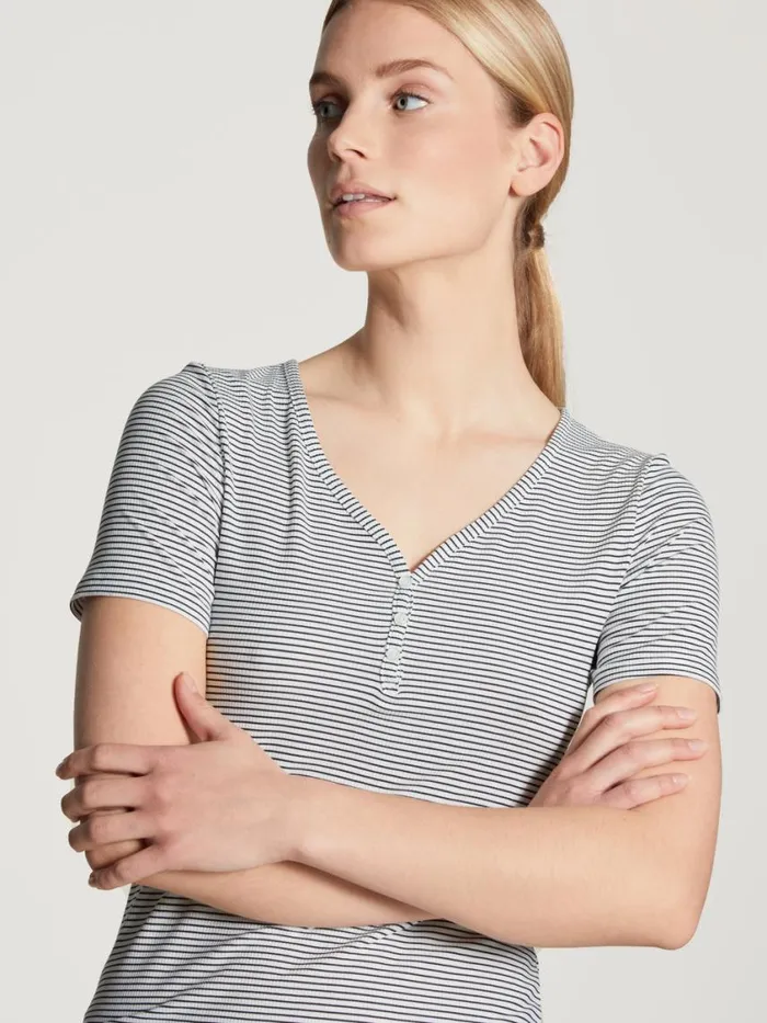 CALIDA Shirts Women Shirt Short Sleeve Dark Lapis Blue