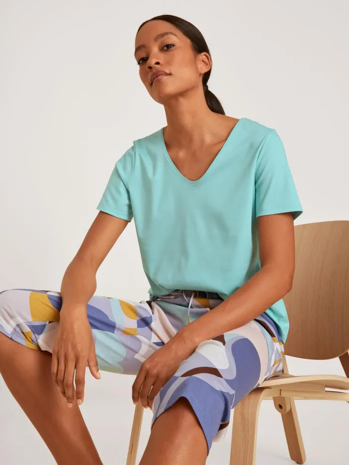 CALIDA Show All Women Vshirt Pastel Turqoise