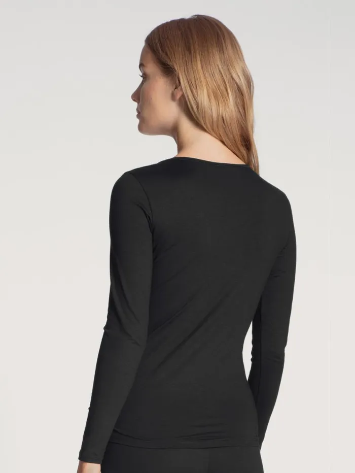 CALIDA Tops Women Shirt Long Sleeve Schwarz