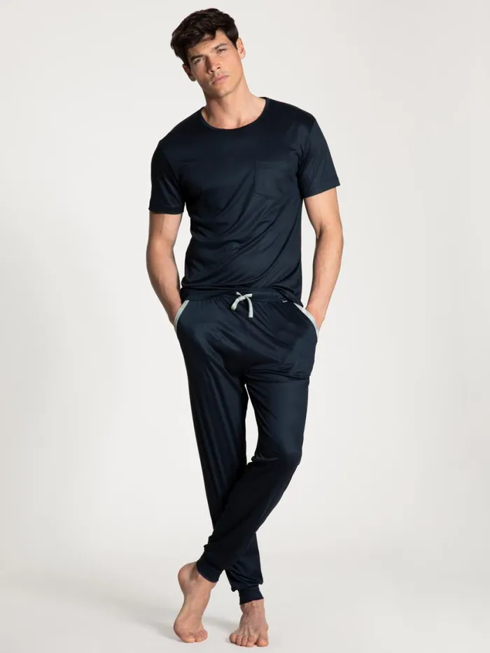 CALIDA Undershirts Men Tshirt Cradle To Cradle Certified Saphir Blue