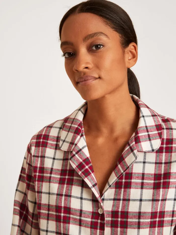 CALIDA Warming Nightwear Women Flannel Nightdress Length 95 Cm Rio Red