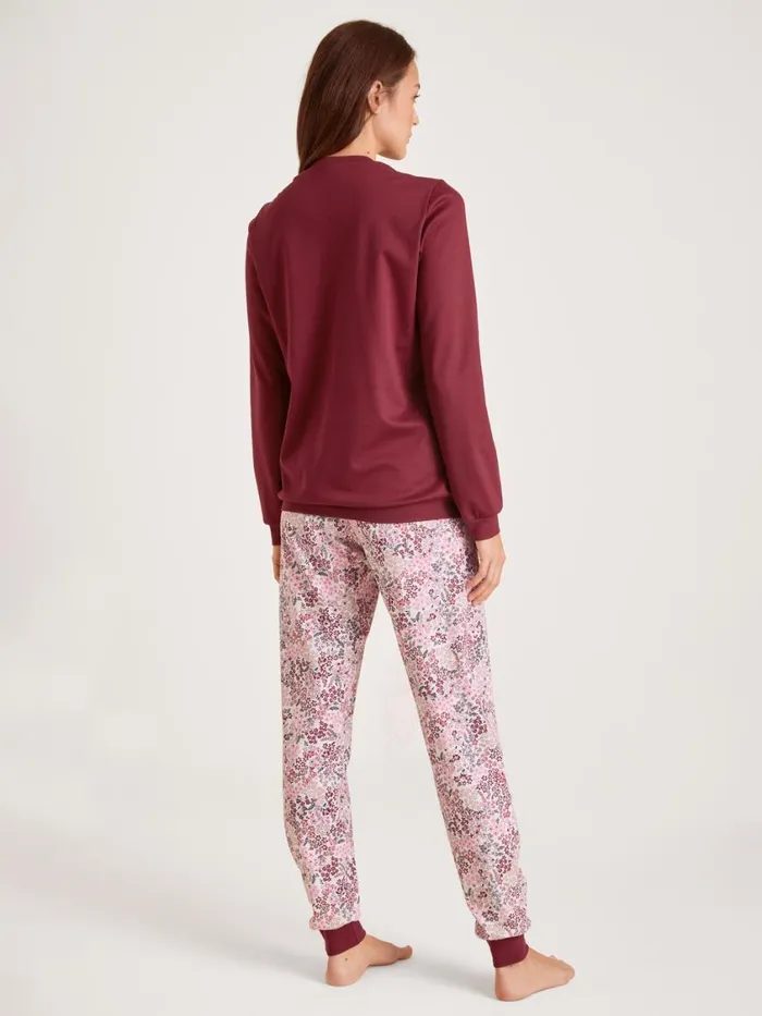CALIDA Warming Nightwear Women Pyjama With Cuff Mars Red
