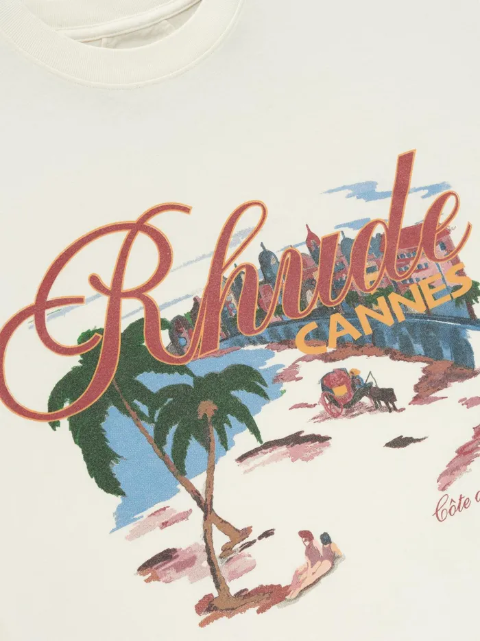 CANNES BEACH TEE Men Rhude Tees CANNES BEACH TEE Men Rhude Tees