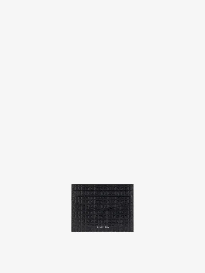 Card Holder In 4g Micro Leather Blackgreen Men Givenchy Wallets and Card Holders