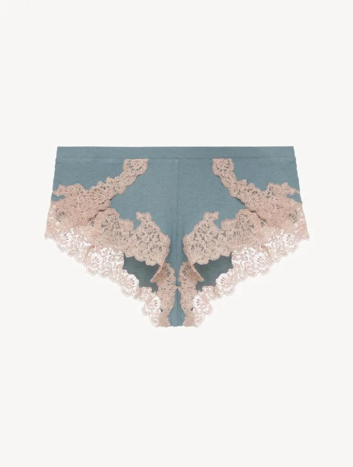Cashmere Blend Ribbed Sleep Shorts In Sleepy Dream With Frastaglio Sleepwear La Perla Pajamas Cashmere Blend Ribbed Sleep Shorts In Sleepy Dream With Frastaglio Sleepwear La Perla Pajamas