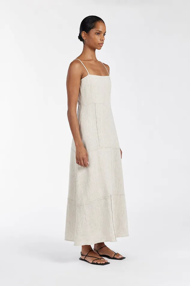 CATIE NATURAL PATCHWORK MIDI DRESS Women DISSH Midi Dresses
