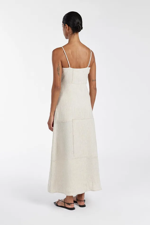 CATIE NATURAL PATCHWORK MIDI DRESS Women DISSH Midi Dresses