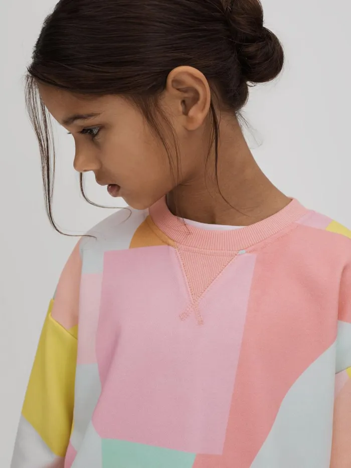Children Reiss CoOrds Jessie Crew Neck Jumper And Shorts Set Multi