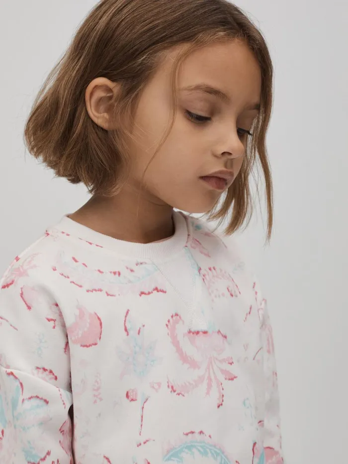 Children Reiss CoOrds Jessie Crew Neck Jumper And Shorts Set Pink