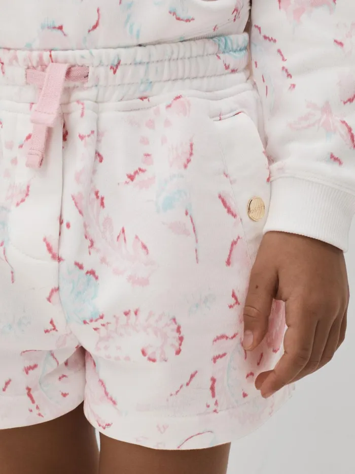 Children Reiss CoOrds Jessie Crew Neck Jumper And Shorts Set Pink