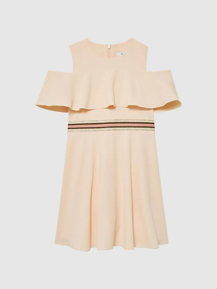 Children Reiss Dresses Paulina OffTheShoulder Dress Pink