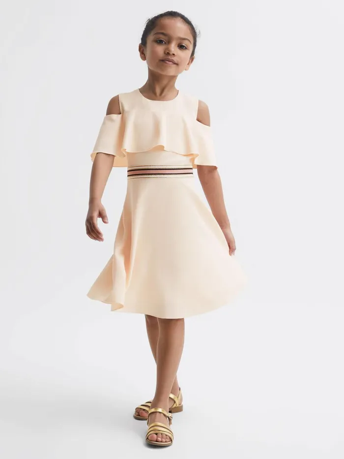 Children Reiss Dresses Paulina OffTheShoulder Dress Pink