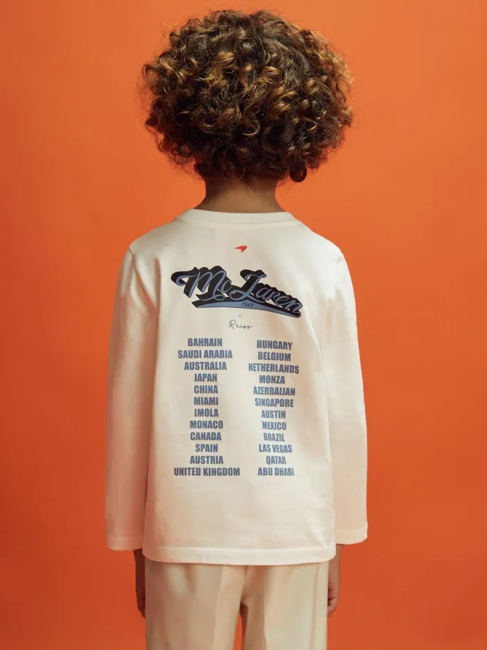 Children Reiss Reiss X Mclaren F1 Team F1 Crew Neck Tour TShirt White